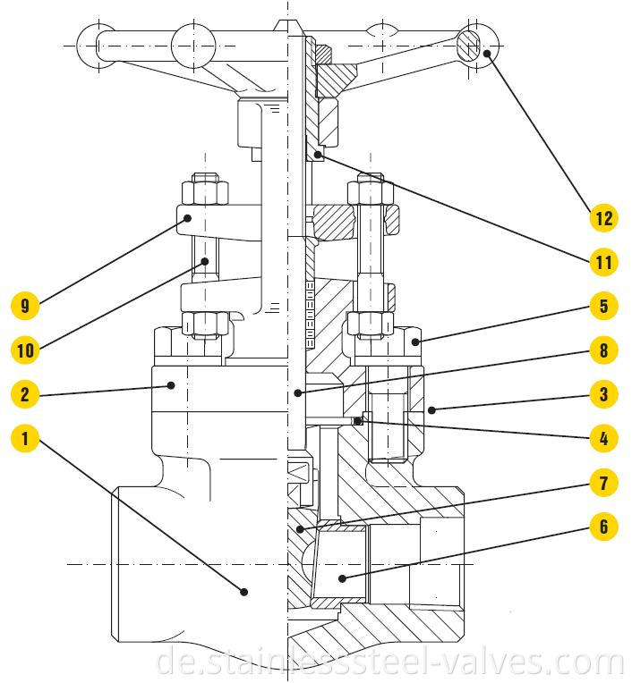 forged steel screwed 800LB gate valve11